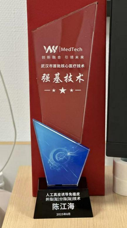 人工真皮诱导免植皮并指分指技术强基技术奖牌